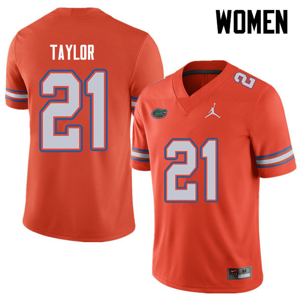 Jordan Brand Women #21 Fred Taylor Florida Gators College Football Jerseys Sale-Orange - Click Image to Close